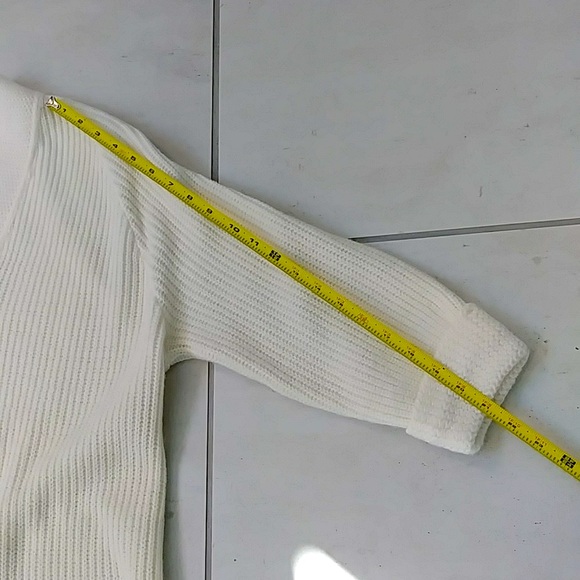 💎HP! Long Ivory Wool Blend Sweater/Coat for Elegant Evenings. Vintage. Medium? - Picture 14 of 15